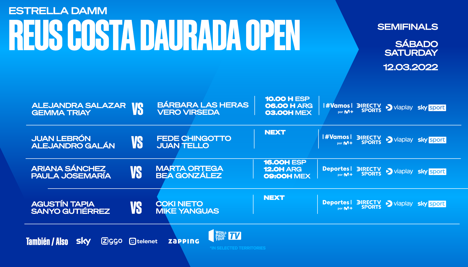 Watch the Semifinals of the Estrella Damm Reus Costa Daurada Open